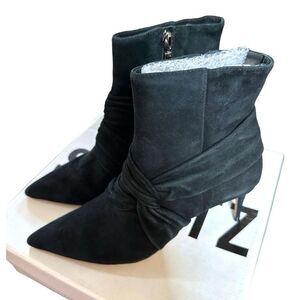 Size 8B Schutz Adryen Suede Ankle Boots in Black